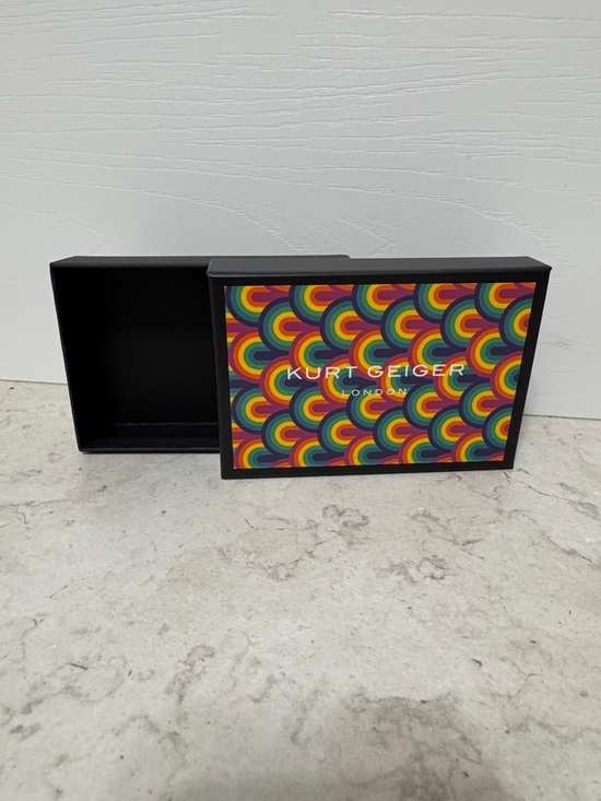 Kurt Geiger Accessories - Kurt Geiger Black Box with Rainbow Arc Print